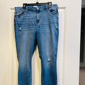 Studio Skinny Jeans in Mid Blue with Light Distress